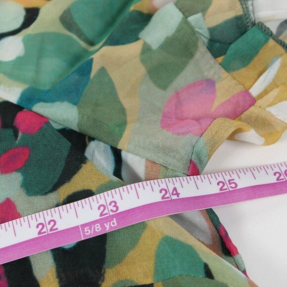 Bloomchic Floral Print Frill Trim Button Detail Blouse - NWT - 2X - Picture 11 of 12